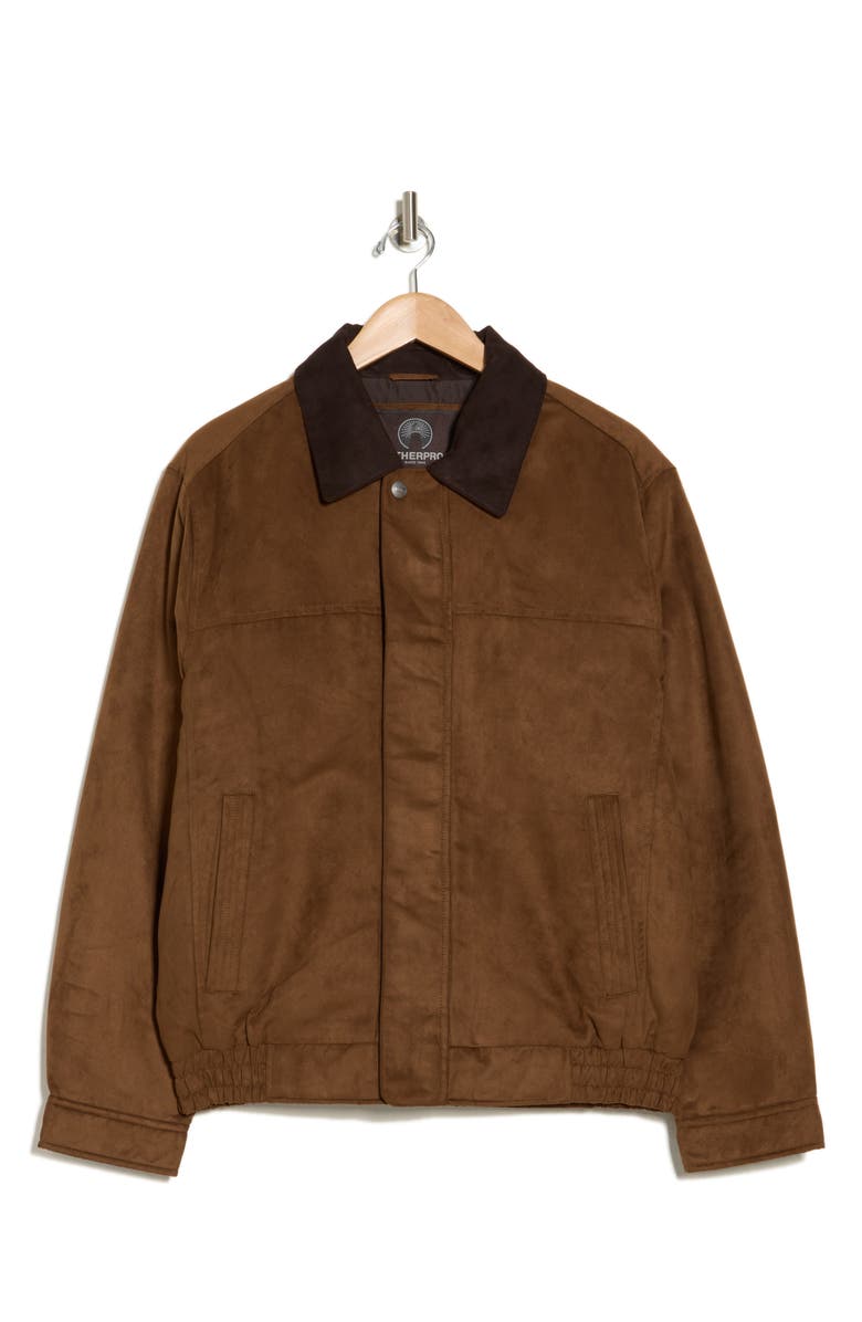 Weatherproof<sup>®</sup> Micro Faux Suede Shirt Jacket, Alternate, color,