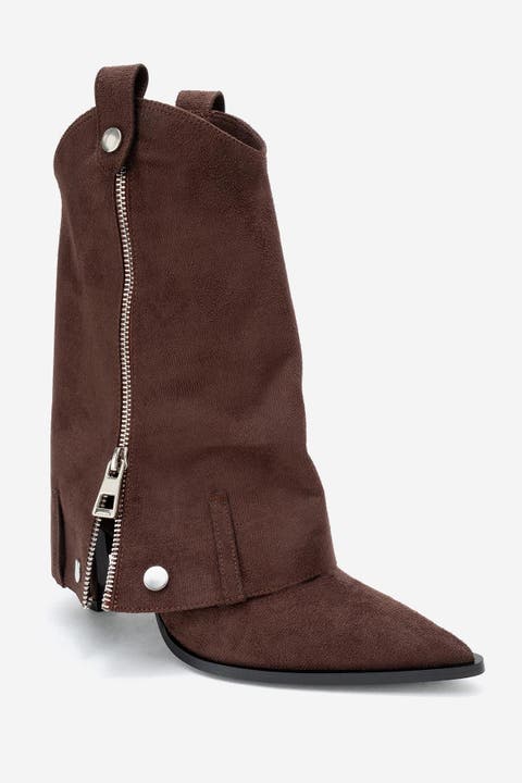 Lola Zip Pointed Toe Heel Boot