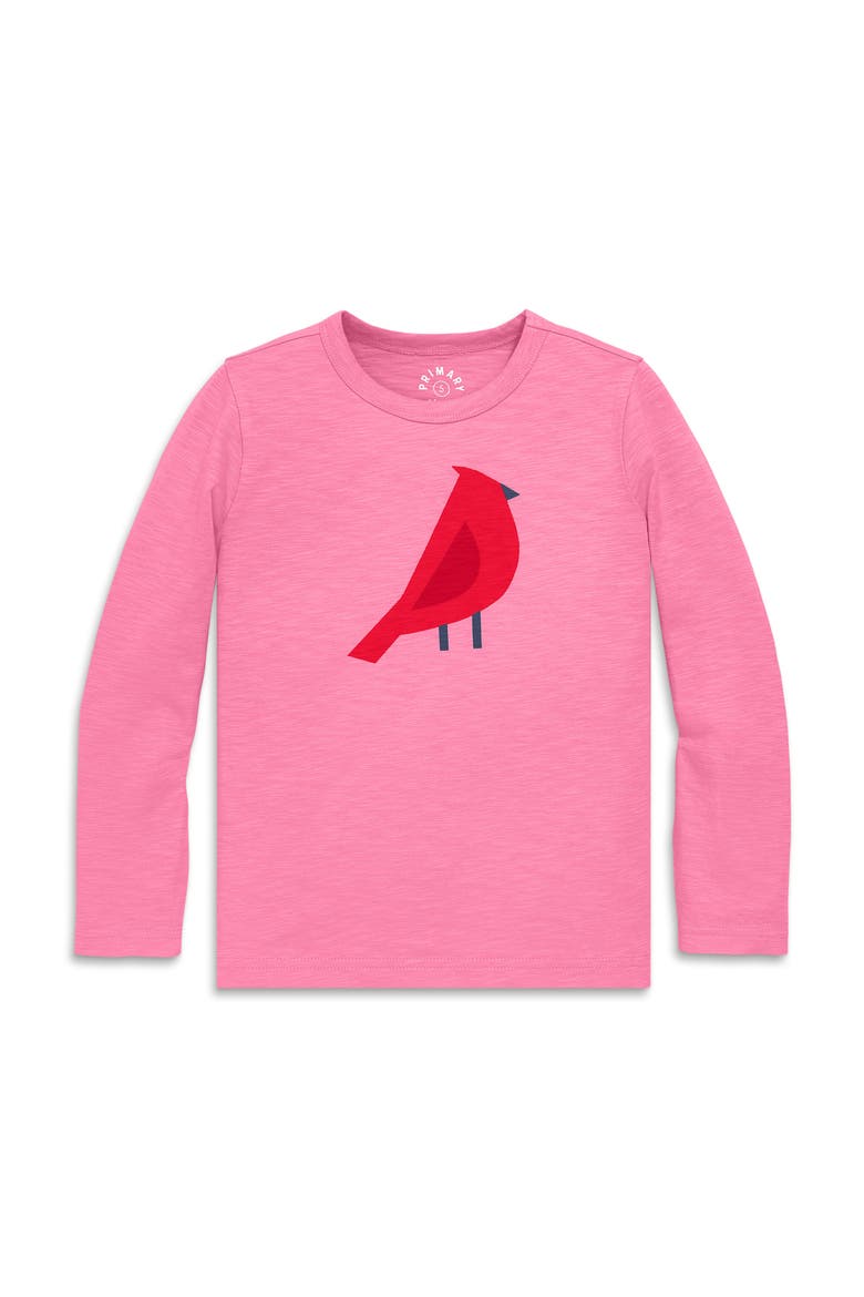 Kids Long Sleeve Cardinal Tee, Alternate, color, Taffy