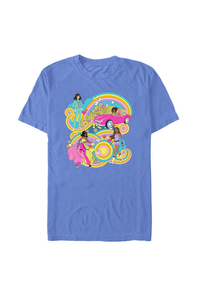Men's Groovy and Colorful Friends T-Shirt, Main, color, Periwinkle