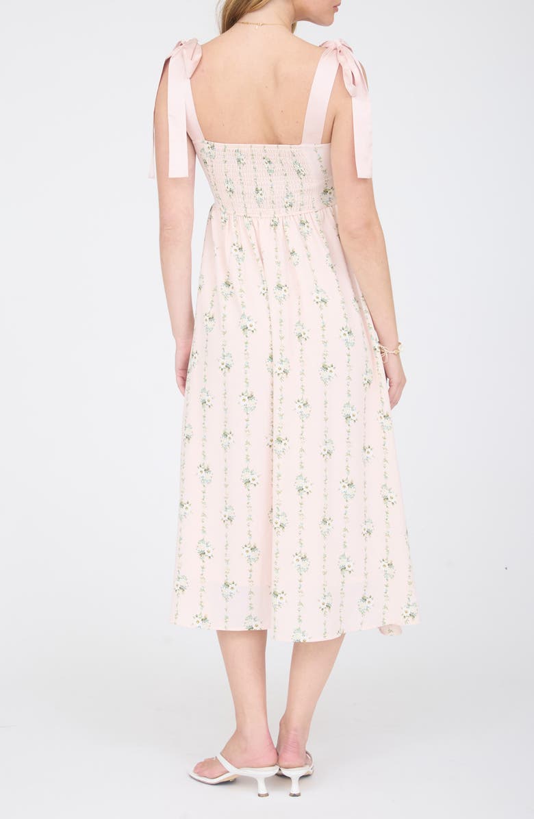 Blu Pepper Bow Tied Strap Midi Dress, Alternate, color, 