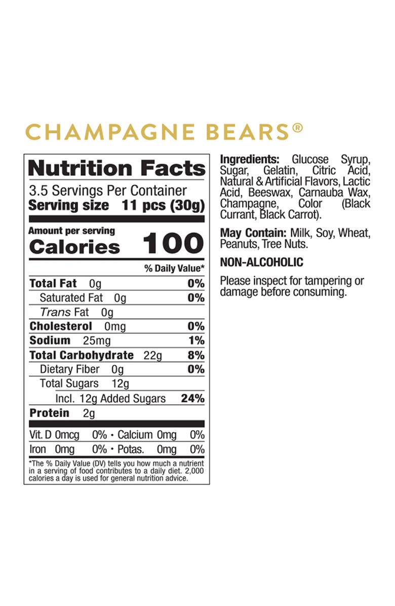 sugarfina Champagne Bears Set of 4 Candy Cubes, Alternate, color, 