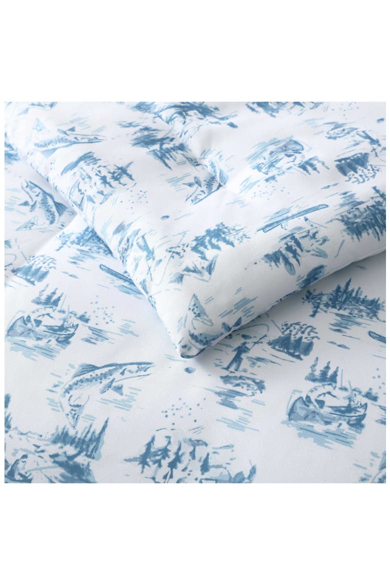 Huntley Plaid Reversible Microfiber Comforter Set, Alternate, color, MEDIUM / DARK BLUE