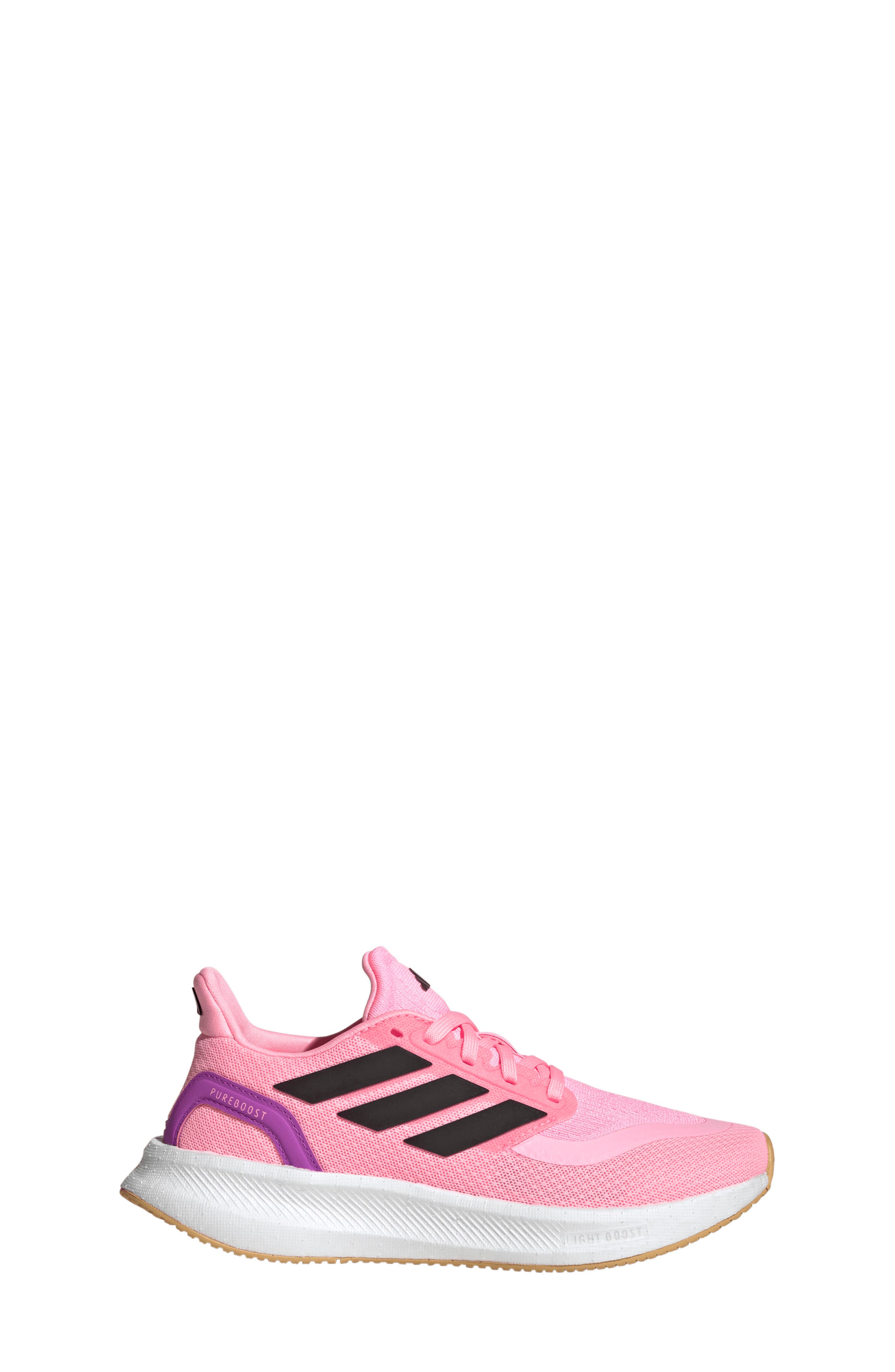 adidas Kids' Pureboost 5 Light Sneaker, Alternate, color, Pink Spark/ Black/ Oat