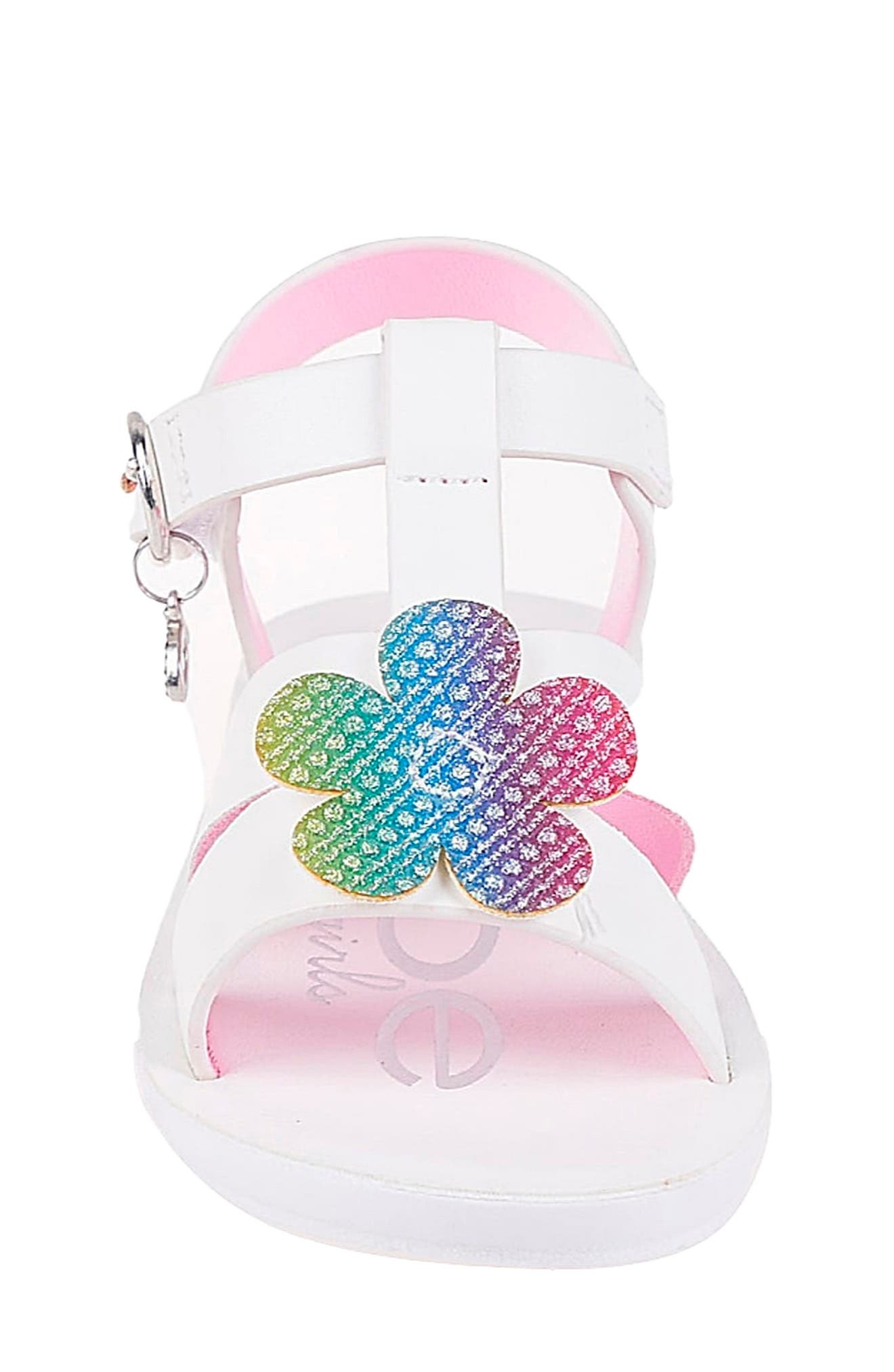 bebe Kids' Flower Cage Sandal, Alternate, color, 
