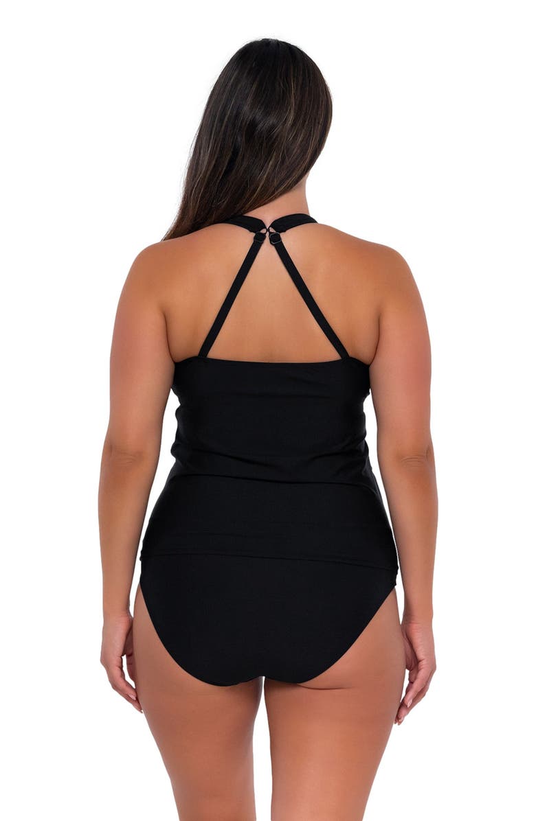 Sunsets Escape Emerson Tankini Swimsuit Top, Alternate, color, Black Seagrass Texture