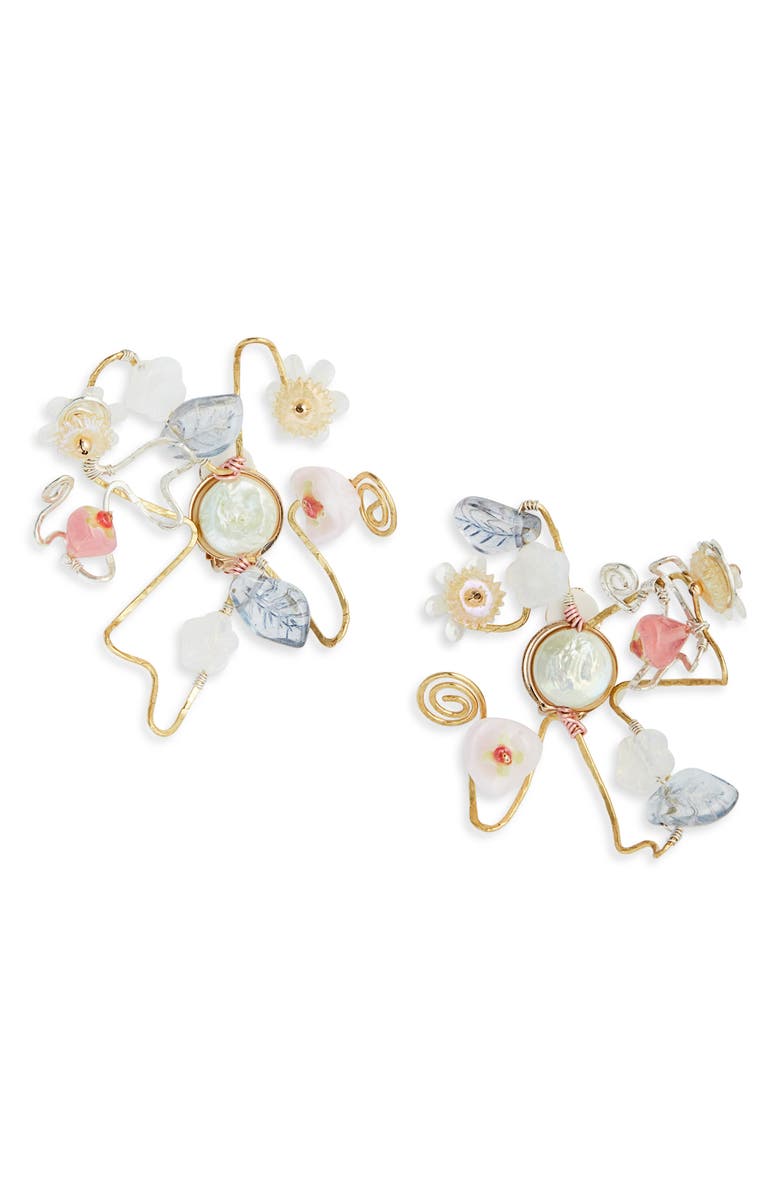 Isshi Passiflora Earrings, Main, color, Gold Multi