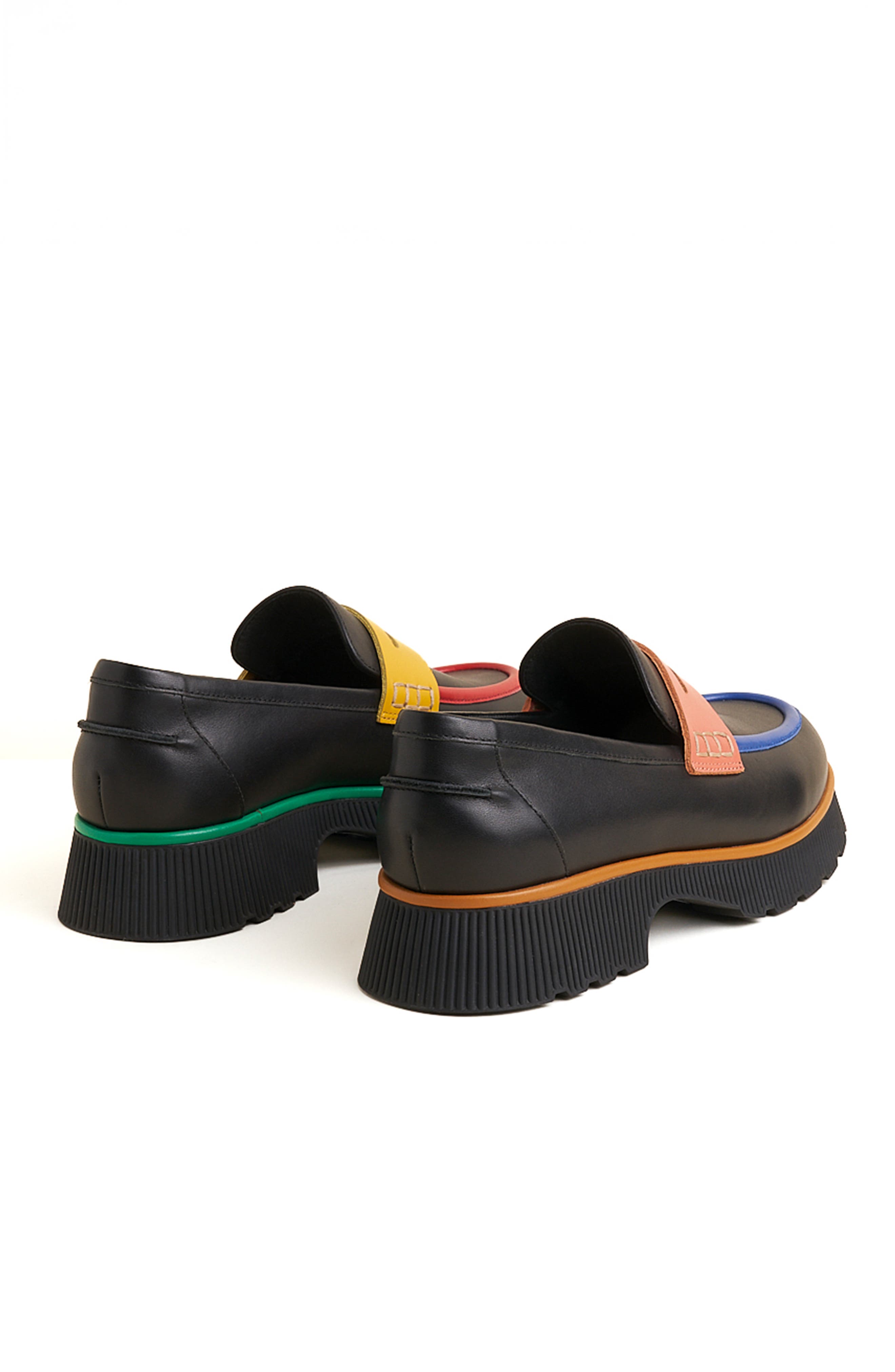 Charlotte Stone Adam Mismatched Lug Sole Penny Loafer, Alternate, color, Treasure