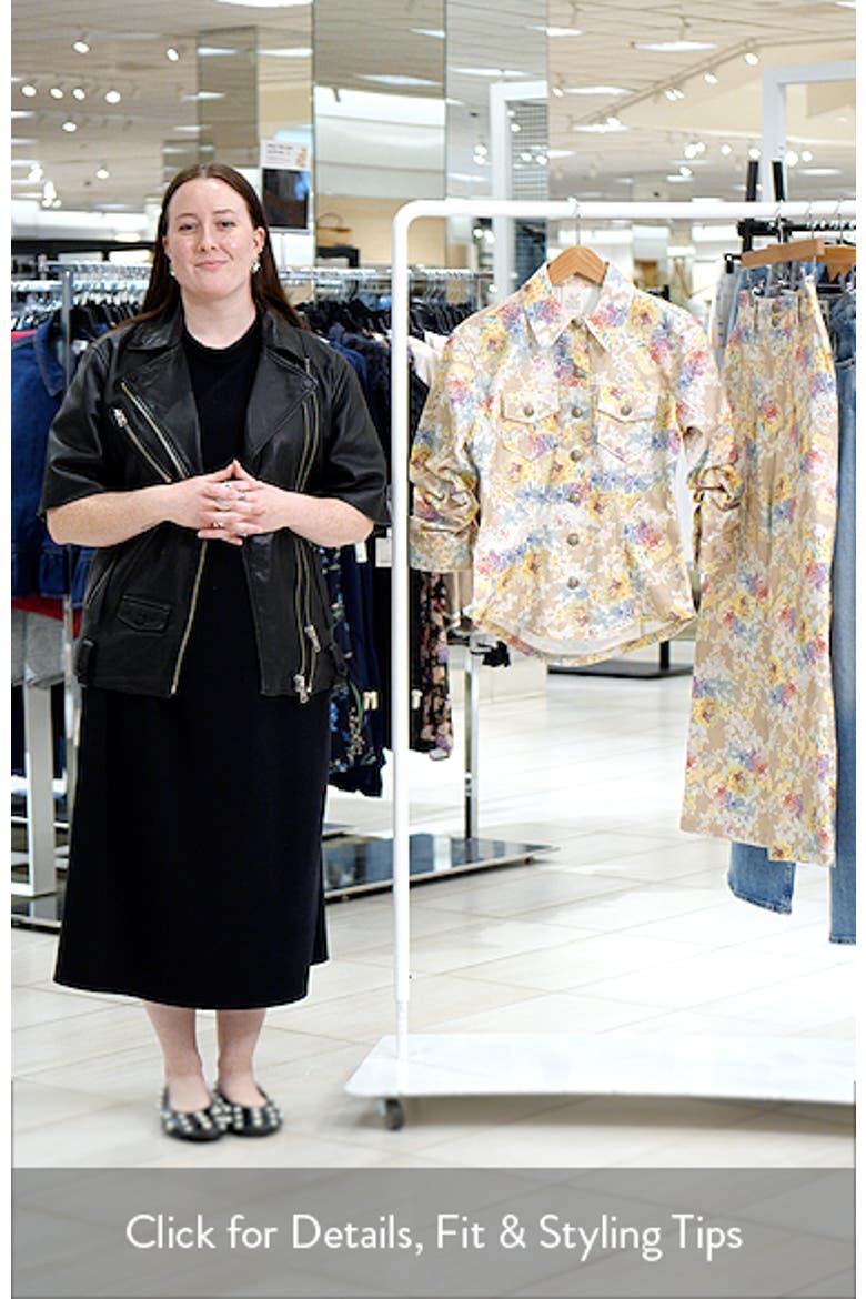 Ikat Bouquet Scrunchie Sleeve Denim Jacket video