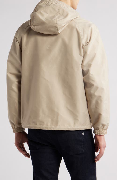 Hugo Boss Boss Clouds Hooded Water Repellent Jacket In Light Beige