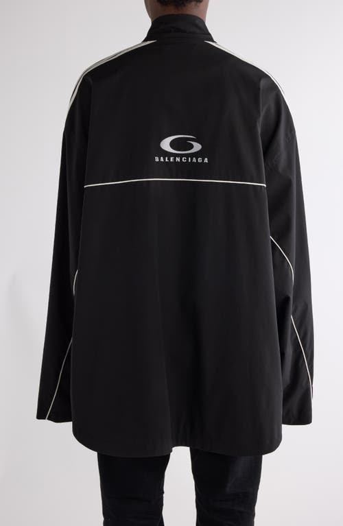 Balenciaga Black Tracksuit Jacket In Technical Fabric