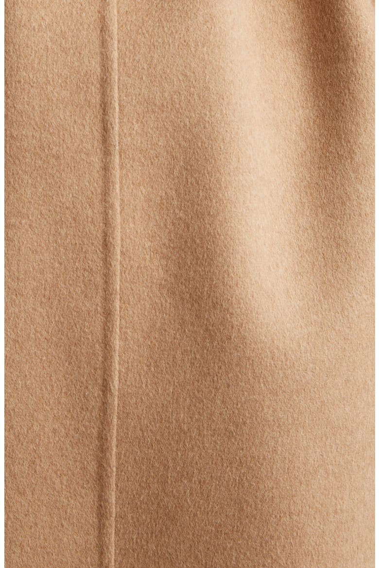 Abilita Fringed Camel Hair Belted Cape Jacket, Alternate, color, CAMEL