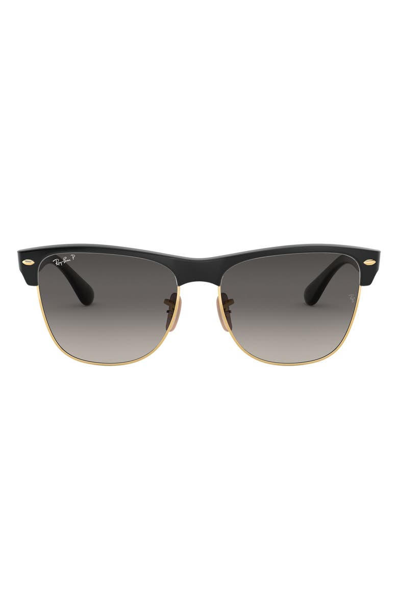 Ray-Ban Clubmaster Flash 57mm Polarized Sunglasses, Main, color,