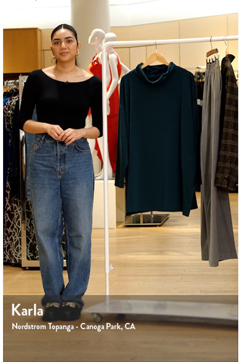 Drapey Funnel Neck Terry Tunic video