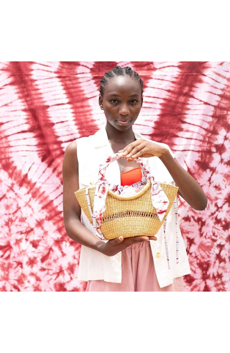 Aketekete Butterfly Bag Small, Alternate, color, Natural W/ Light Blue