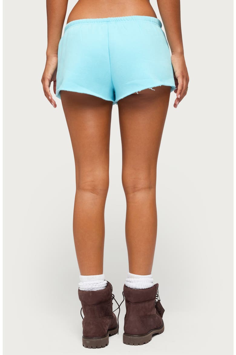 Cutie Cutoff Drawstring Shorts, Alternate, color, TURQUOISE