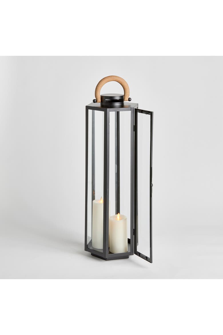 Dockside Outdoor Lantern, Alternate, color, Black