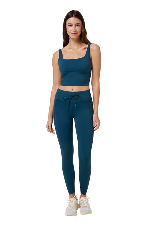 Travismathew Moveknit Drawstring Waist Leggings In Green