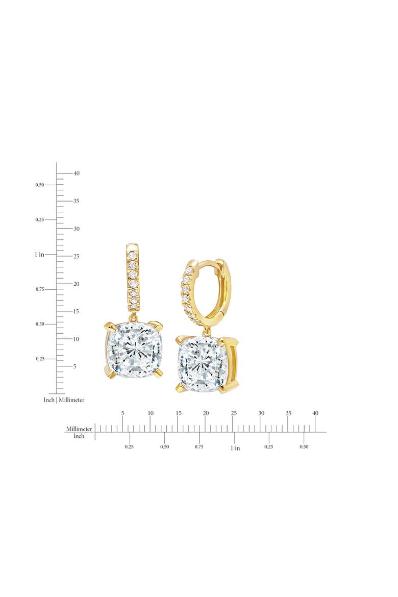 Bliss Cubic Zirconia Drop Earrings, Alternate, color, 18KYG/ CLEAR STONE