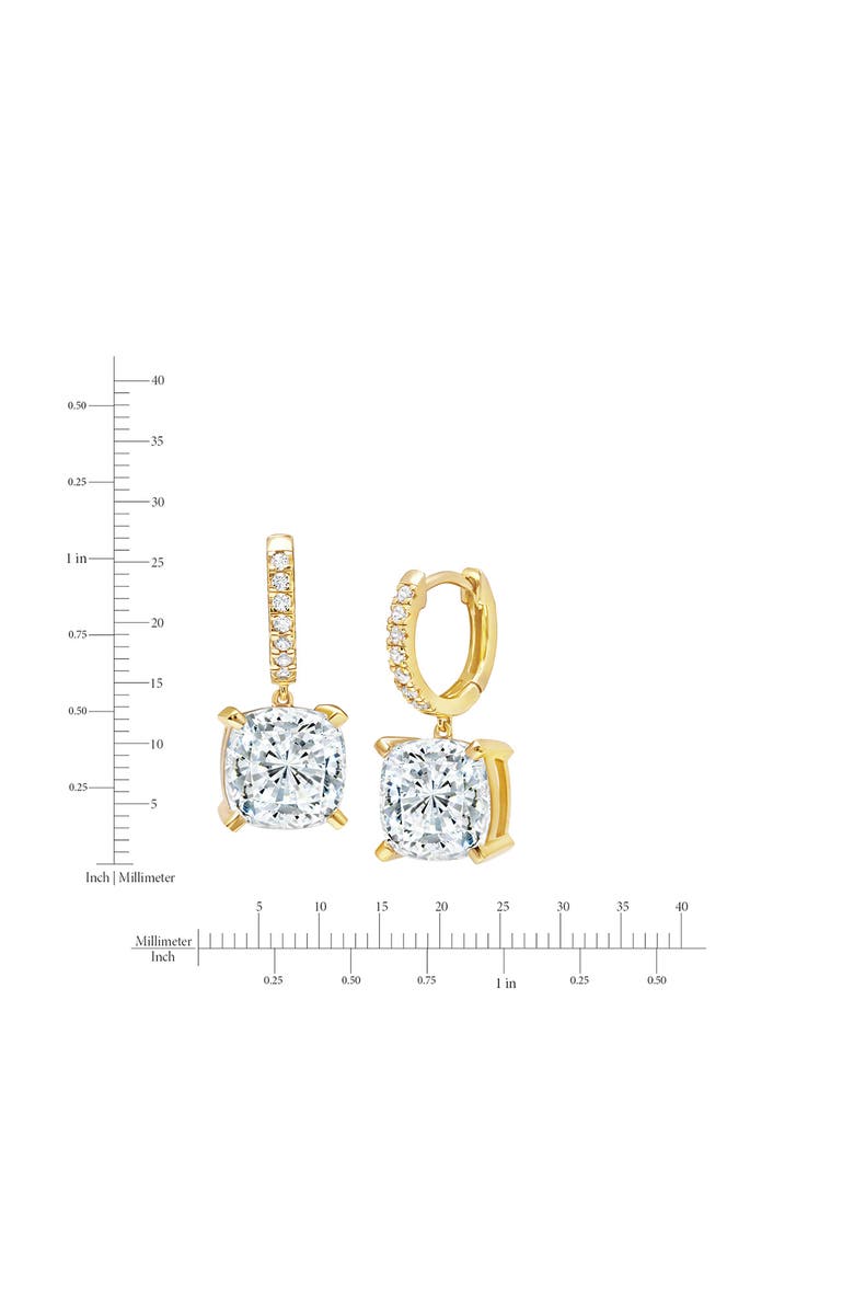 Crislu Bliss Cubic Zirconia Drop Earrings, Alternate, color, 18Kyg/ Clear Stone