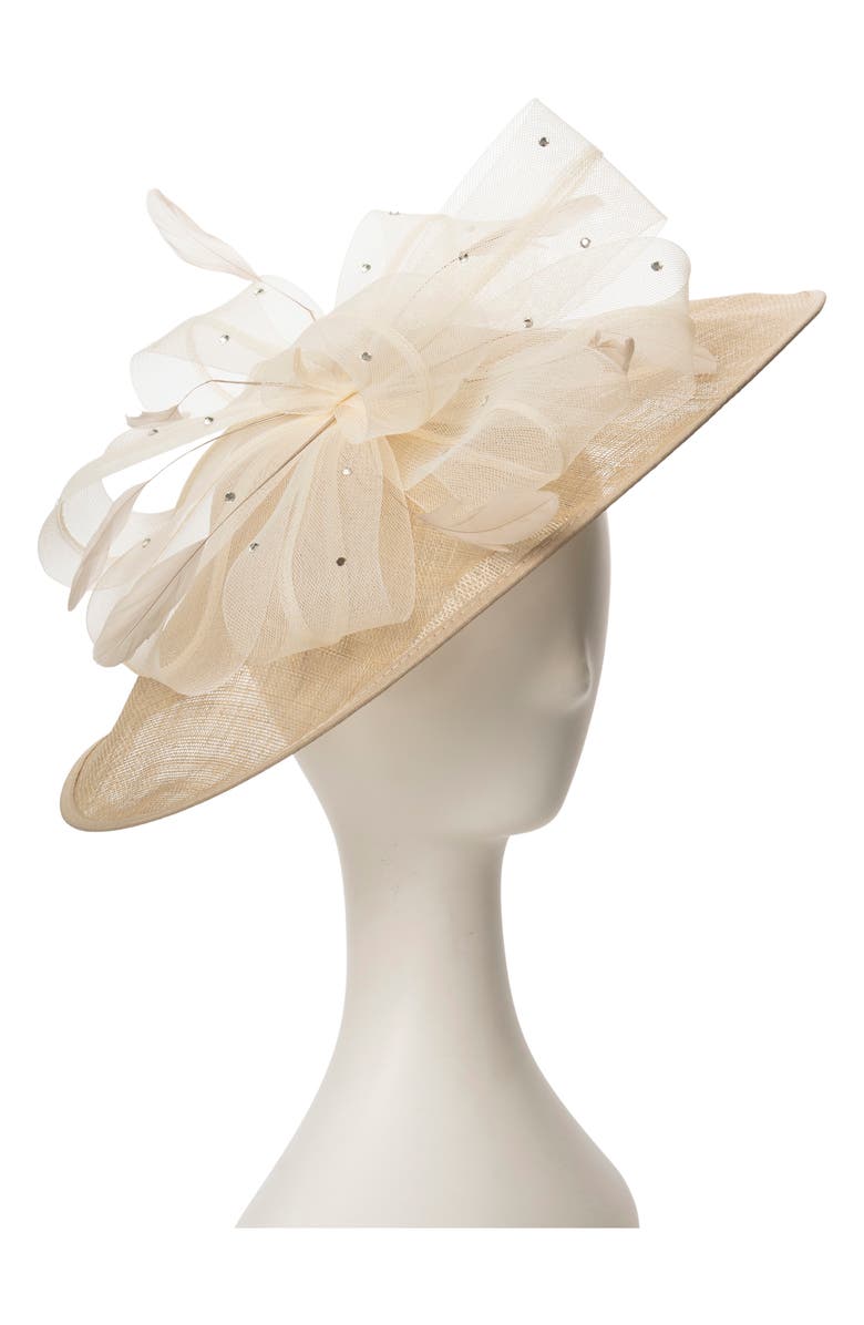 Collection XIIX Sinamay Embellished Fascinator, Alternate, color, Beige