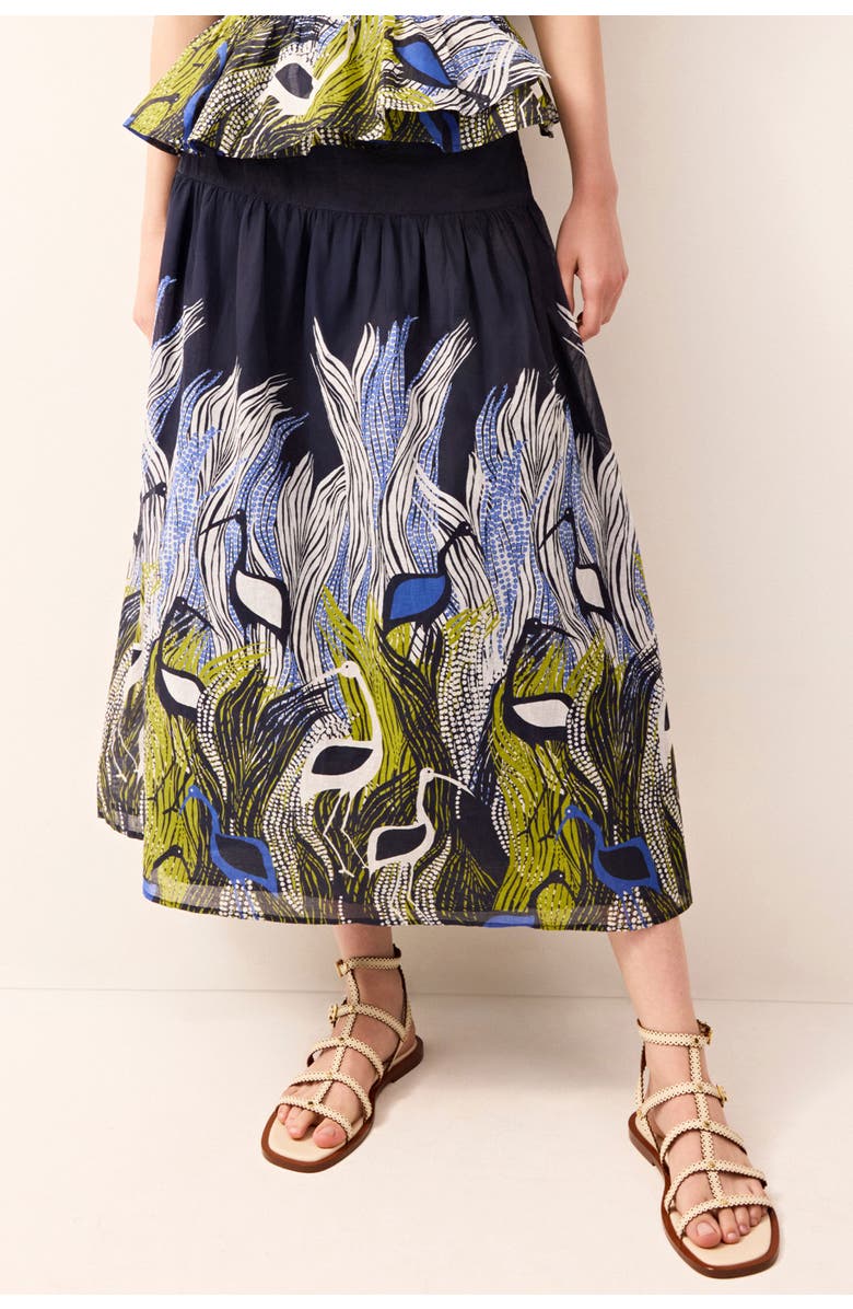 Marie Oliver Owens Skirt, Alternate, color, Heron