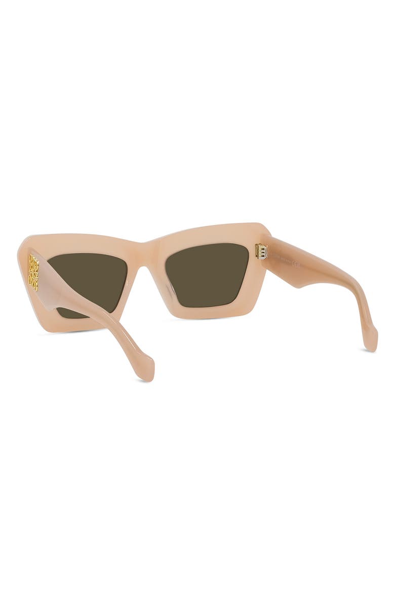 Loewe Anagram 52mm Cat Eye Sunglasses, Alternate, color, Shiny Pink / Brown