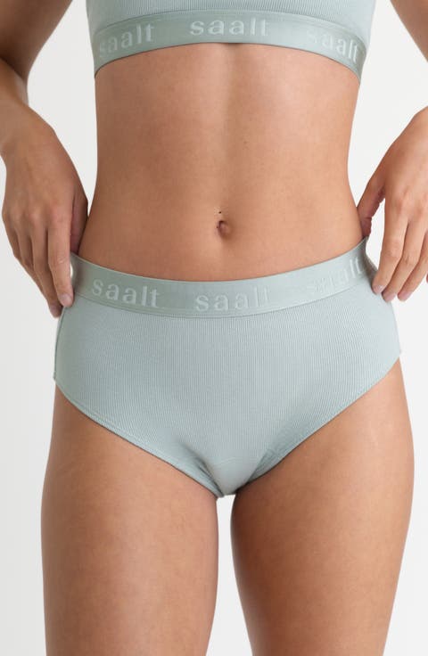 Period & Leakproof High Rise Stretch Cotton & Modal Rib Briefs