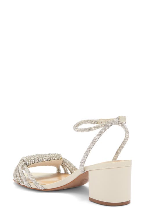 Schutz Jewell Rhinestone Block Heel Ankle Strap Sandal