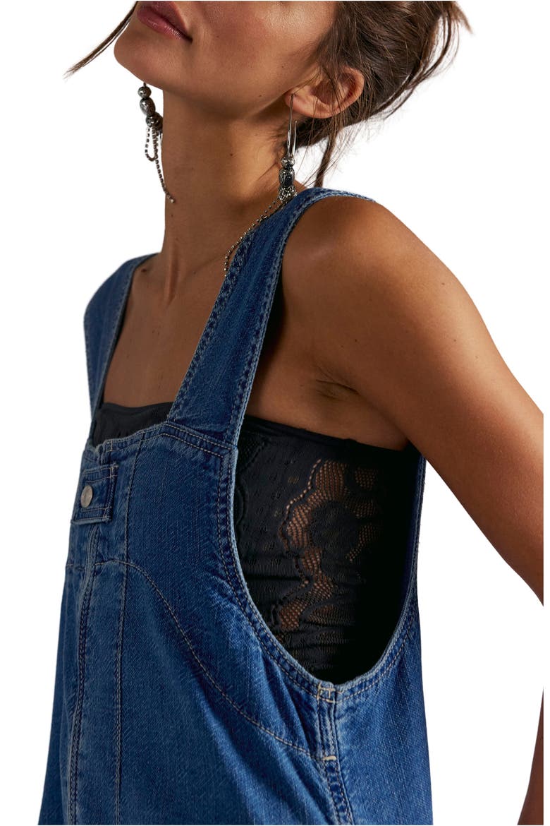 Jude Cotton Shortalls, Alternate, color, MID INDIGO