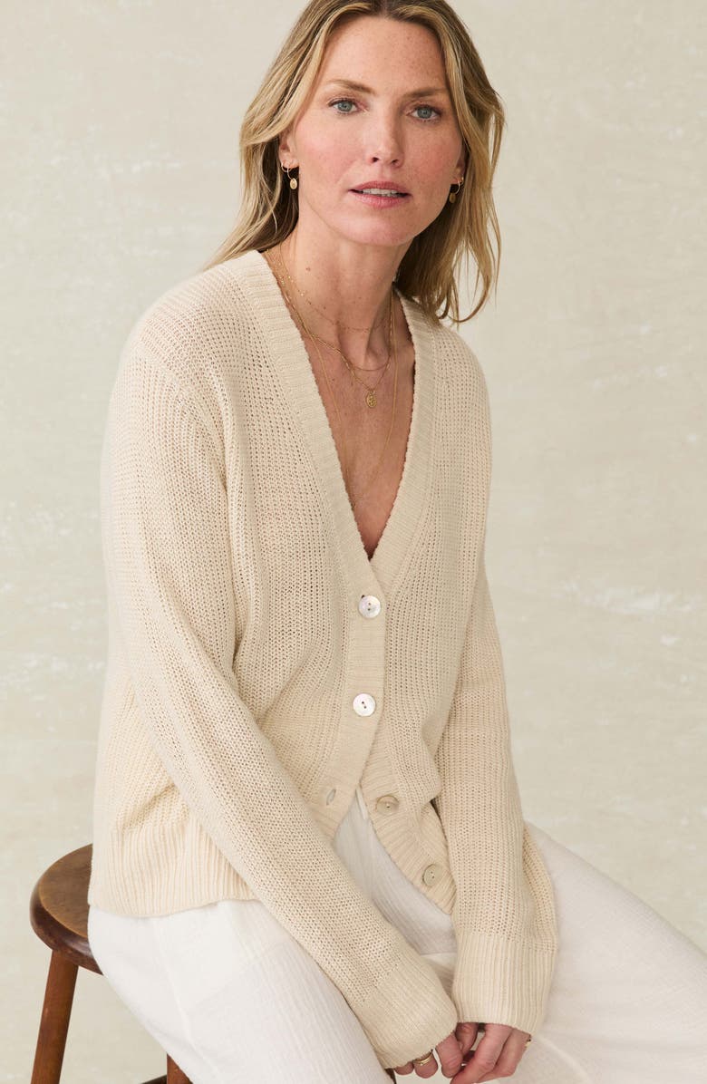 Faherty Miramar Linen 
Cotton Cardigan, Alternate, color, 