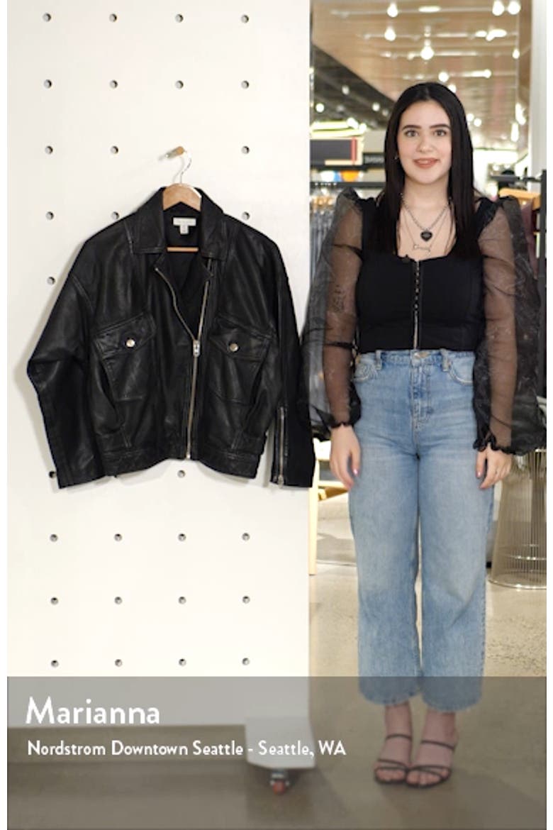 Oversize Leather Biker Jacket video