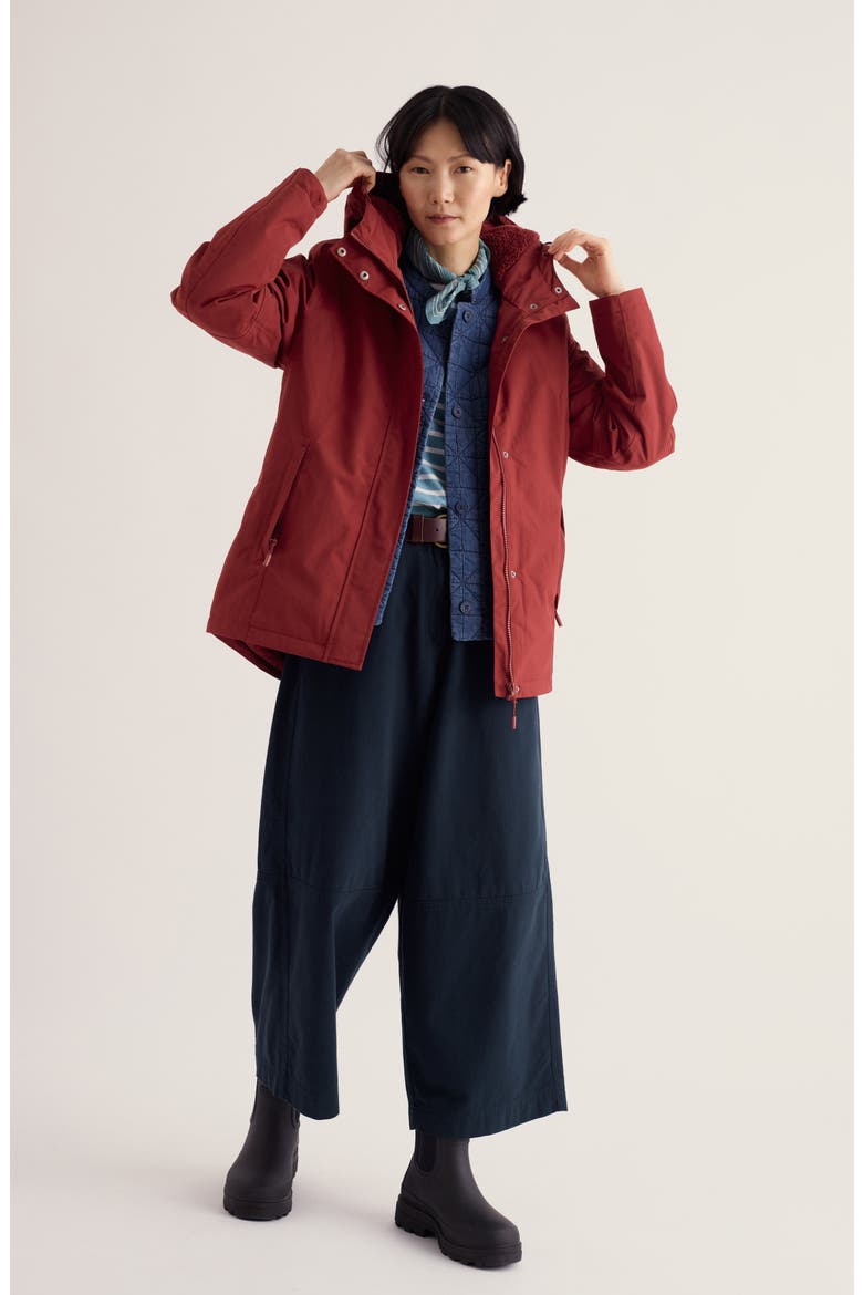 Janelle Waterproof Hooded Jacket, Alternate, color, DARK DAHLIA
