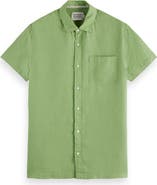 Scotch & Soda Short Sleeve Linen Button-Up Shirt