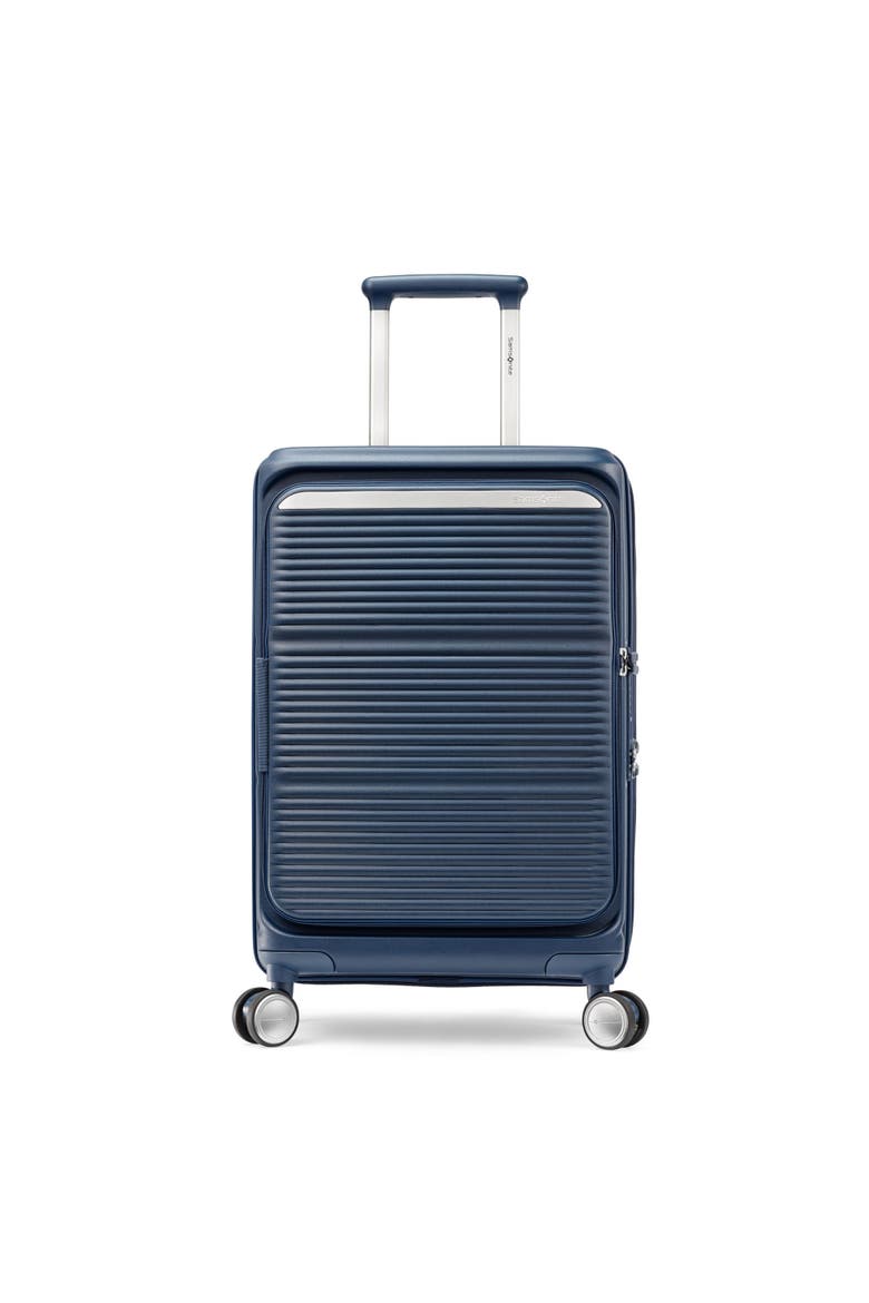 Paralux Expandable 22" Carry On Spinner Luggage, Main, color, Midnight Navy