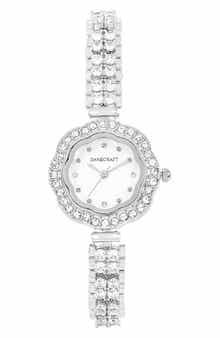Danecraft Crystal Embellished Bracelet Watch, 28mm