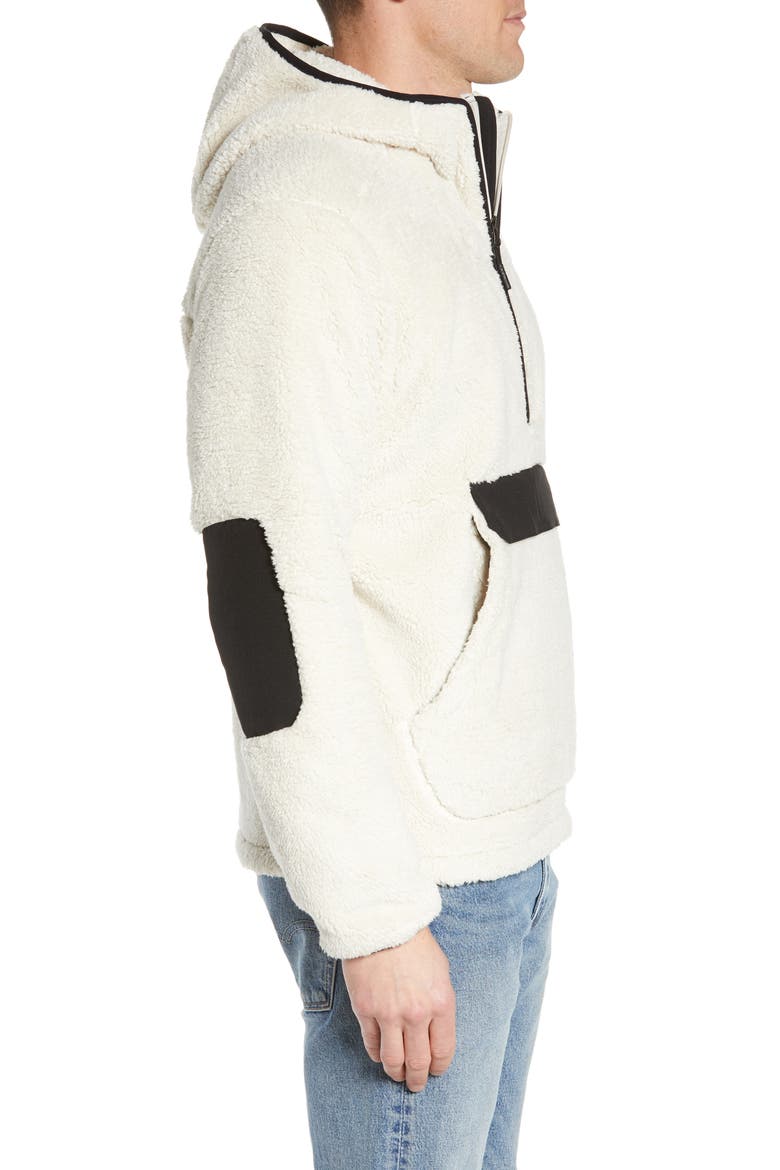 Campshire Anorak Fleece Jacket, Alternate, color, VINTAGE WHITE/ TNF BLACK