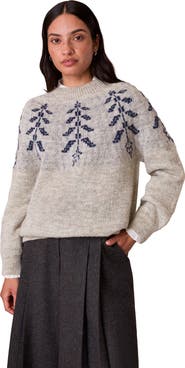 Celtic & Co. British Wool Botanical Fair Isle Sweater