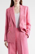 Elie Tahari The Kenna Double Breasted Linen Blazer