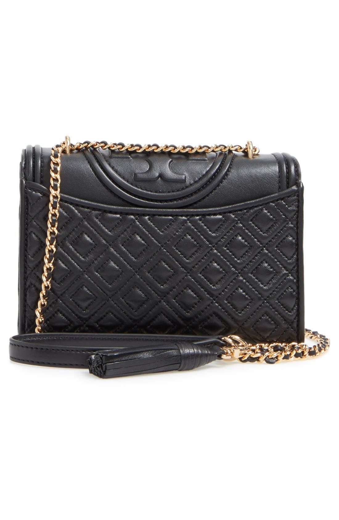 Tory Burch 'Small Fleming' Quilted Leather Shoulder Bag, Alternate, color, 