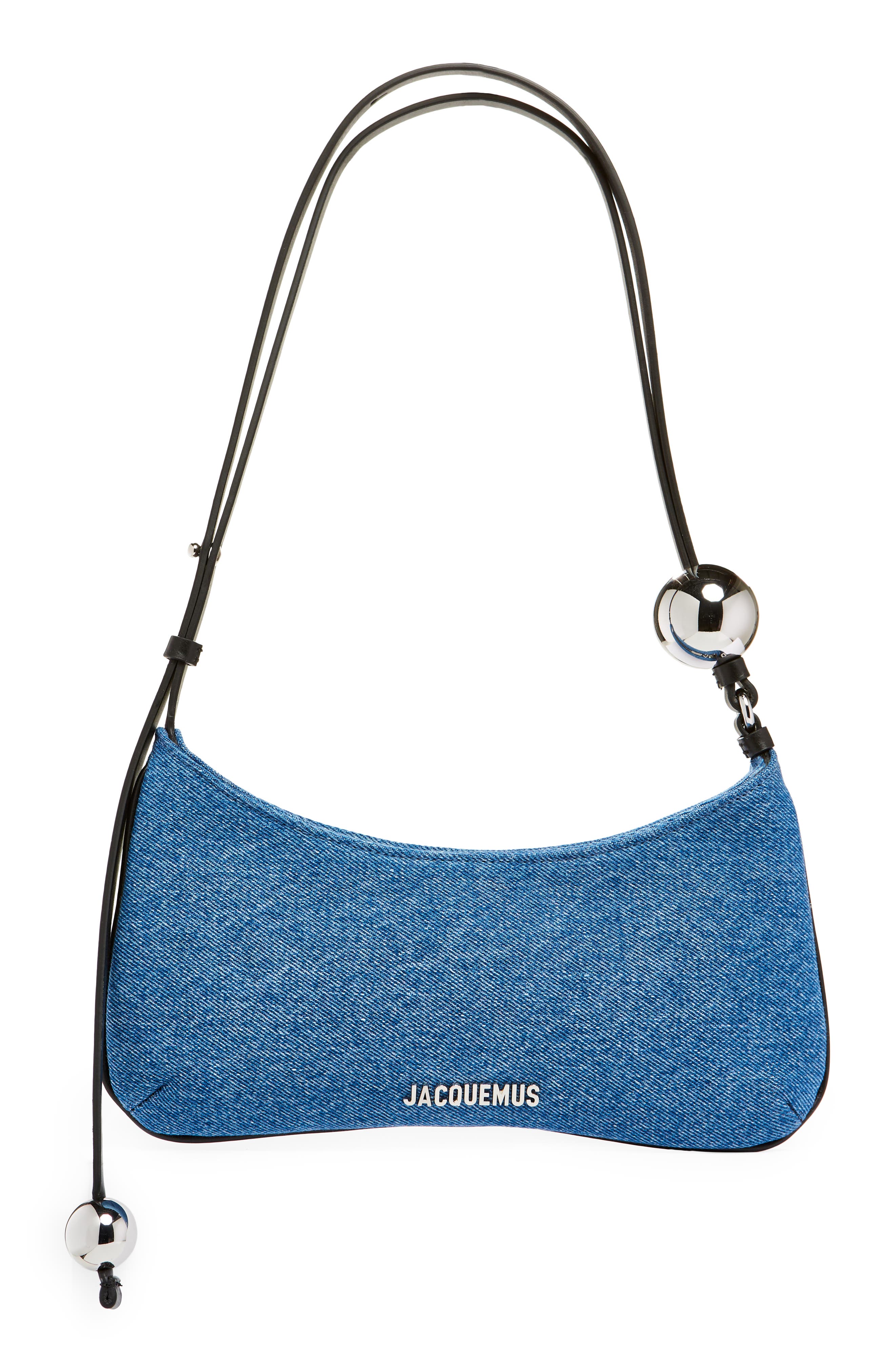 Jacquemus Le Bisou Perle Denim Shoulder Bag, Main, color, 
