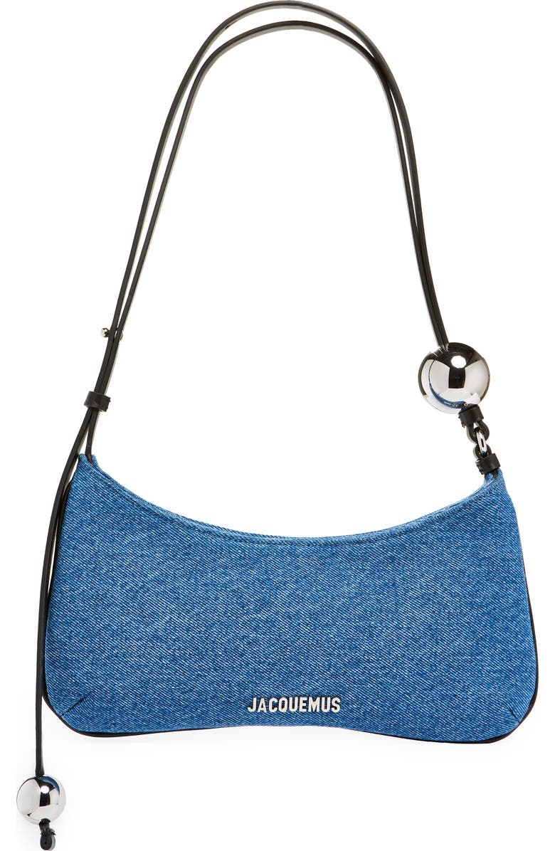Jacquemus Le Bisou Perle Denim Shoulder Bag, Main, color,