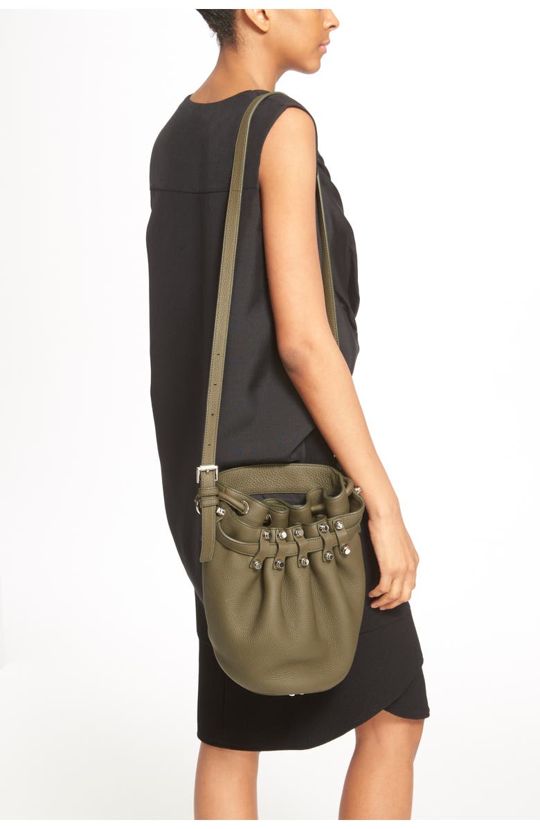 Alexander Wang 'Small Diego - Nickel' Leather Bucket Bag, Alternate, color,