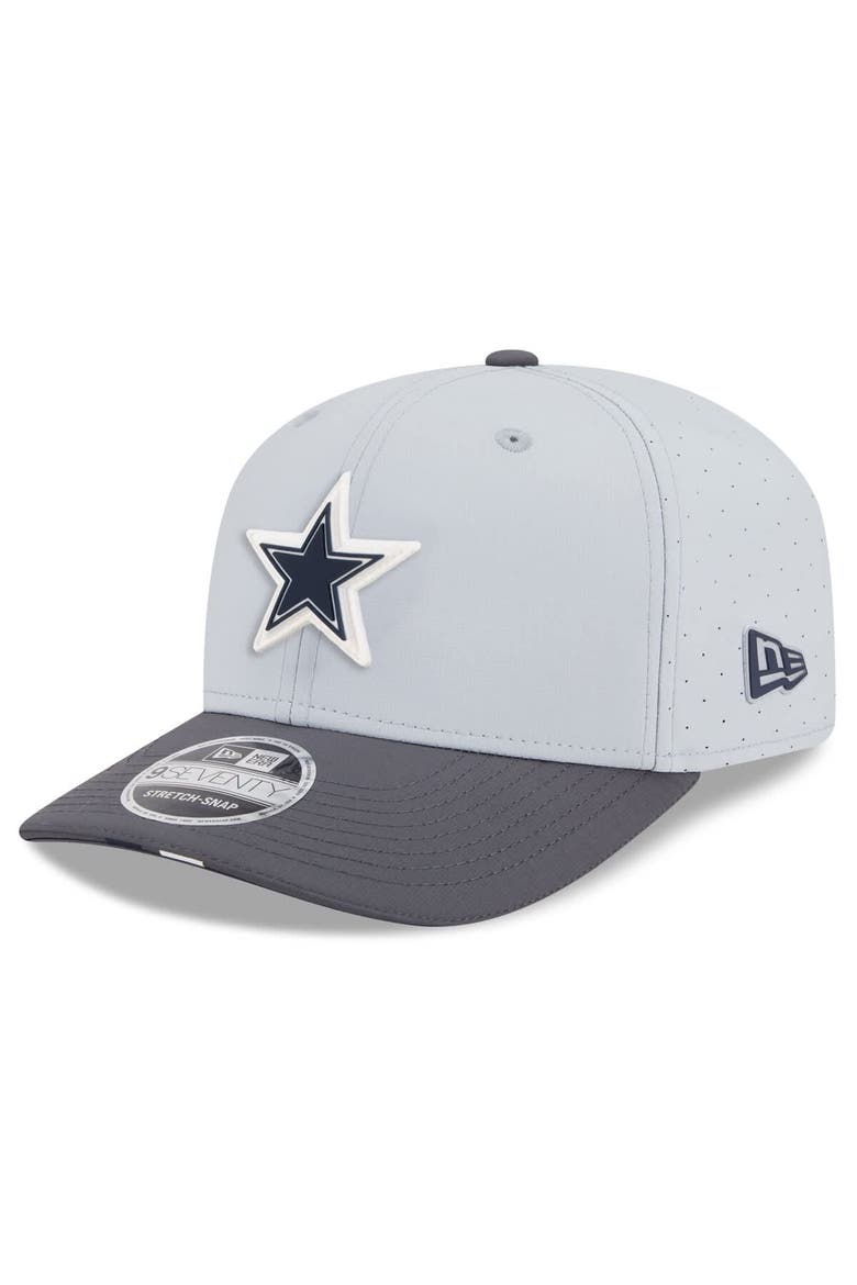 Men's New Era  Gray/Graphite Dallas Cowboys 2025 NFL Training Camp 9SEVENTY Adjustable Hat, Main, color, Gray