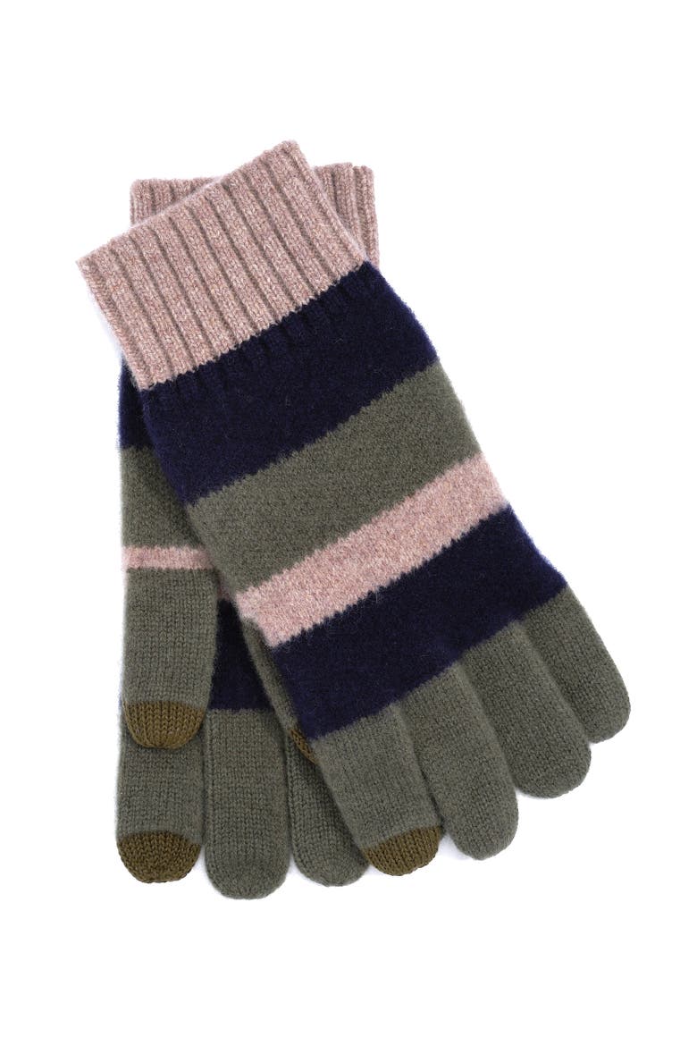 striped merino glove, Alternate, color, bright navy