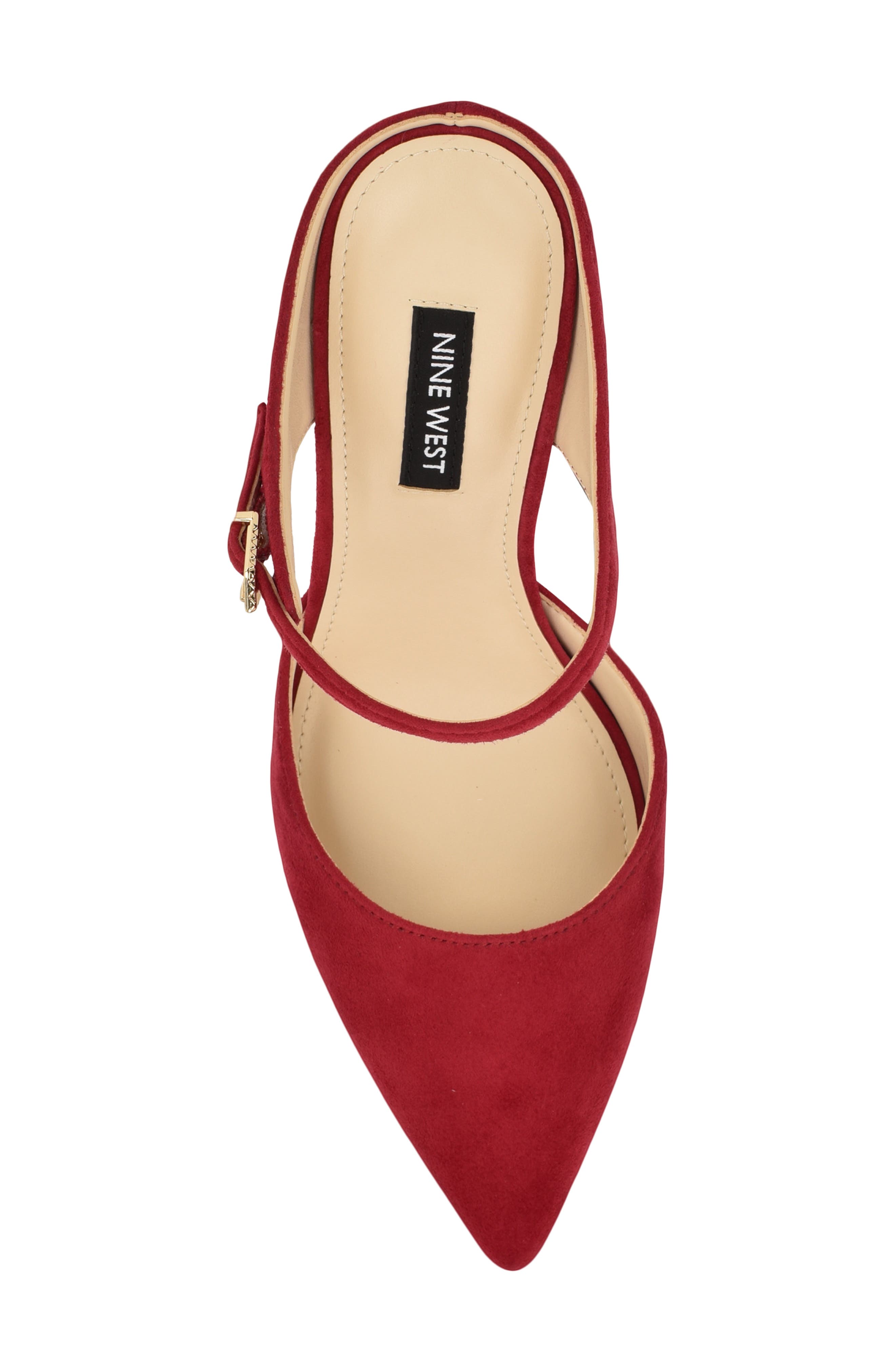 Danela Pointed Toe Mule, Alternate, color, DARK RED