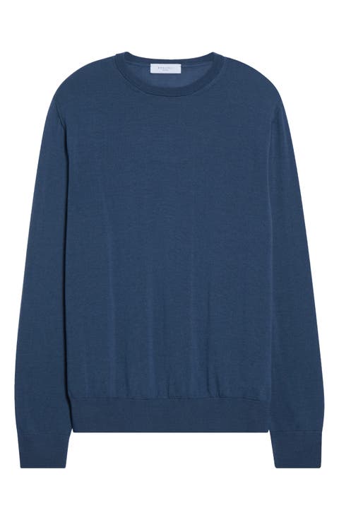 Solid Wool Crewneck Sweater