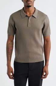 Open Edit Rib Polo Sweater
