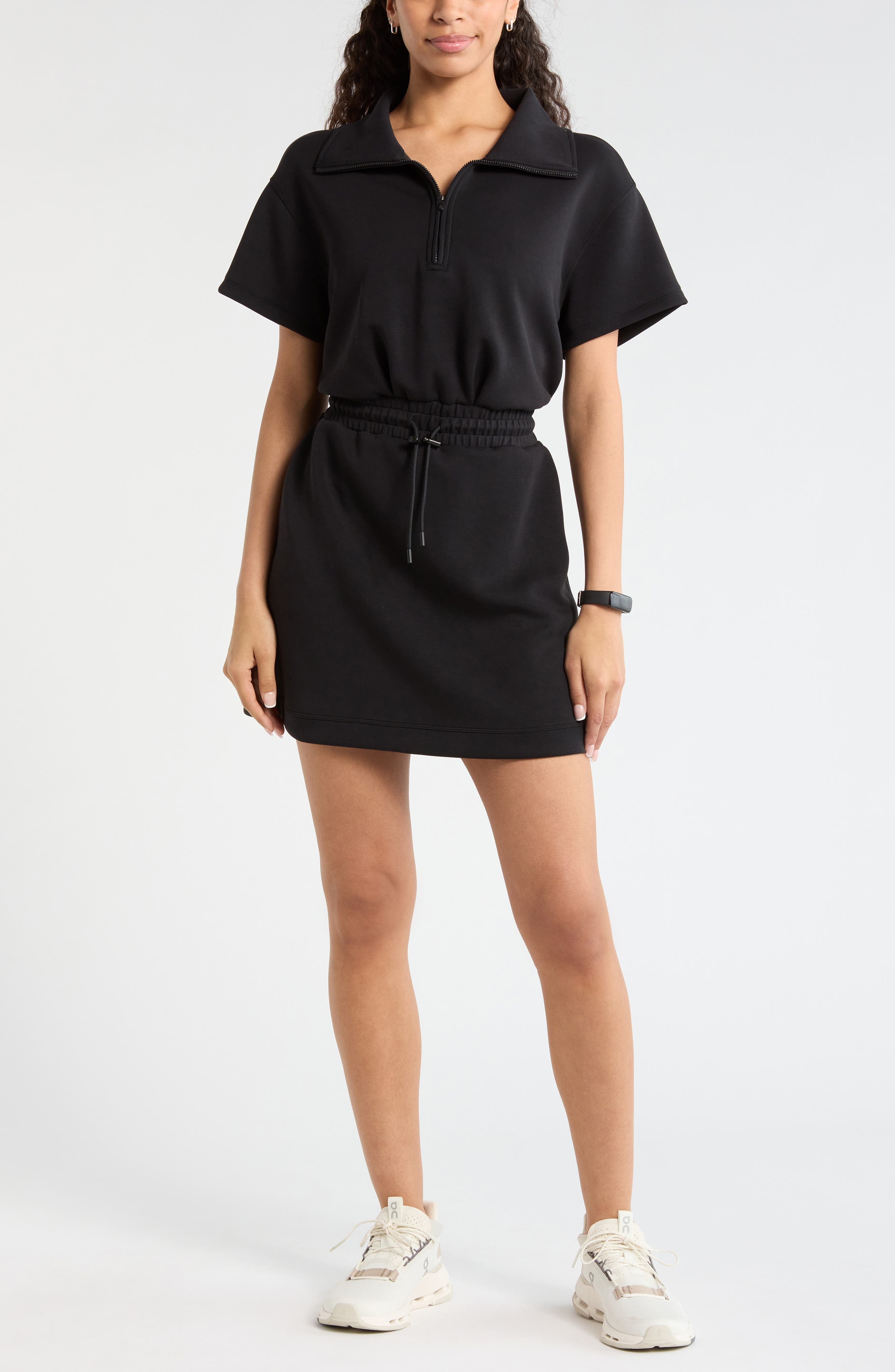 Soft Luxe Knit Quarter Zip Dress