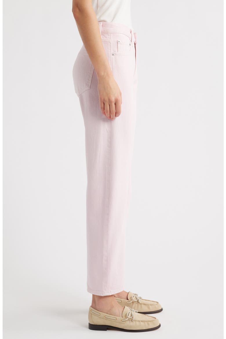Lexi Mid Rise Bowed Straight Leg Jeans, Alternate, color, BLUSH